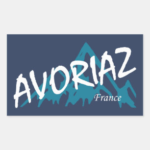 Avoriaz France Mountains Rectangular Sticker