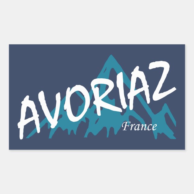 Avoriaz France Mountains Rectangular Sticker (Front)