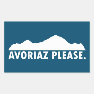 Avoriaz France Please Rectangular Sticker