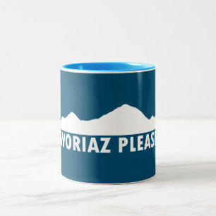 Avoriaz France Please Two-Tone Coffee Mug