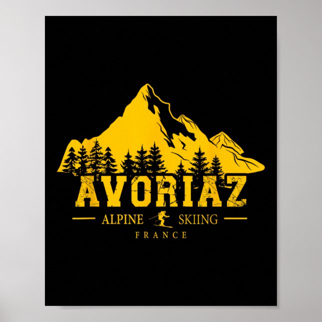 Avoriaz France Ski Resort Alpine Skiing French Alp Poster (Front)