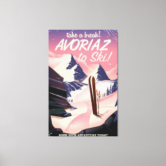 Avoriaz France Ski travel poster Canvas Print