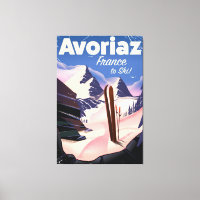 Avoriaz, French Ski travel poster