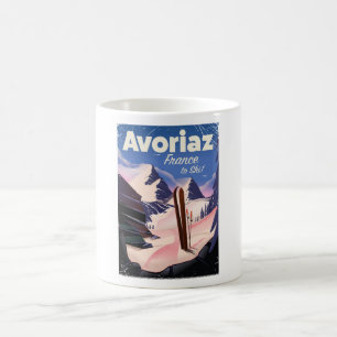 Avoriaz, French Ski travel poster Coffee Mug