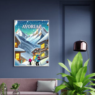 Avoriaz: Winter poetry in the Alpine Cimes Poster