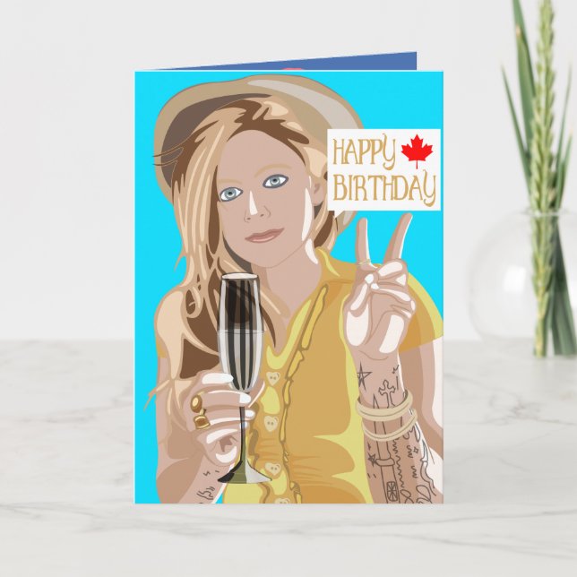 Avril Lavigne Birthday Card. Card (Front)