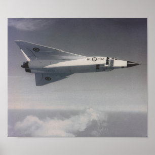Avro Arrow- RL202 in Flight 'left pitch' Poster