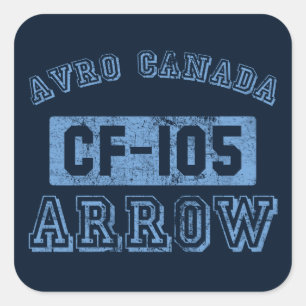 Avro Canada Arrow - BLUE Square Sticker
