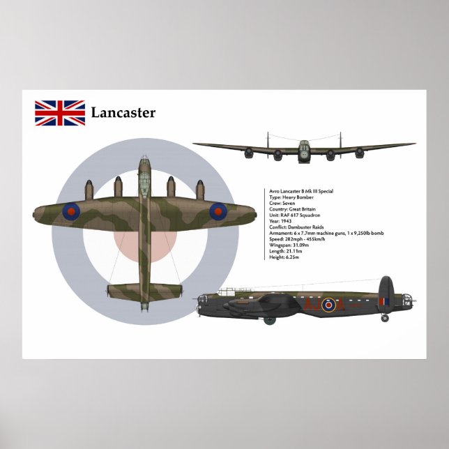 Avro Lancaster BI Special 617 Squadron Poster (Front)