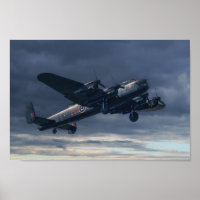 Avro Lancaster bomber in the sky