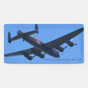 Avro Lancaster bomber. RAF. 1942 Banner