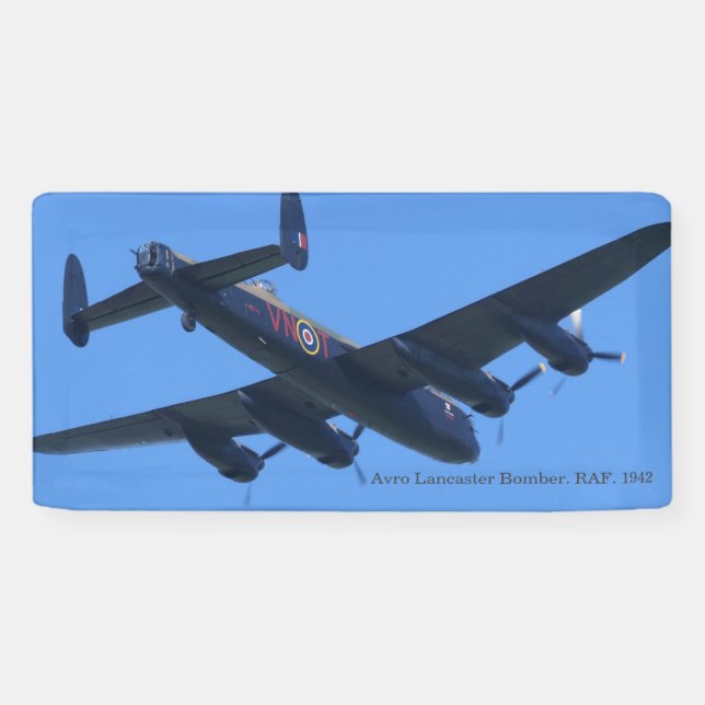 Avro Lancaster bomber. RAF. 1942 Banner (Horizontal)