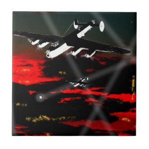 Avro Lancaster Bomber Tile 'Night Raider 43'