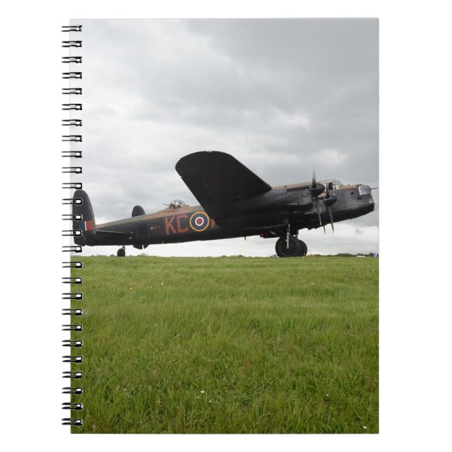 Avro Lancaster On The Field Notebook (Front)