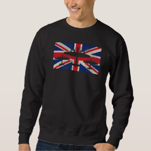 Avro Lancaster Wwii British Bomber Plane Union Jac Sweatshirt