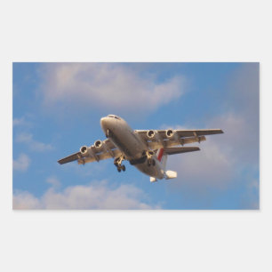 Avro RJ85 Jet Landing Rectangular Sticker