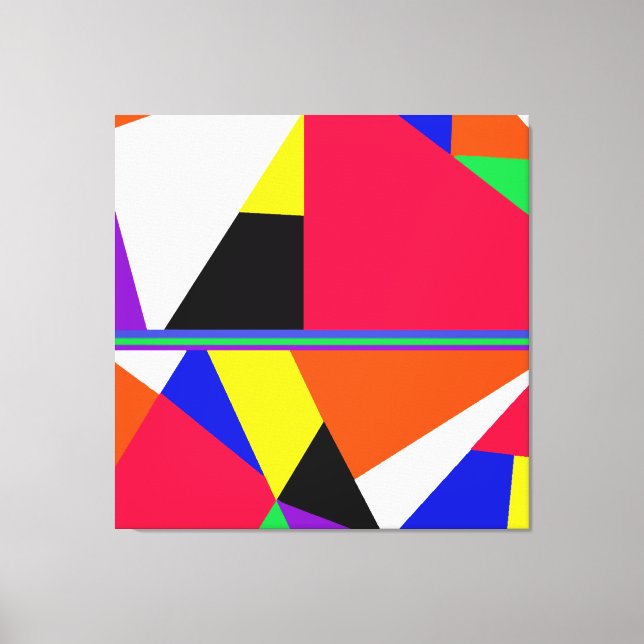 Avryl Fleur's Colourful Abstract Geometric Canvas Print (Front)