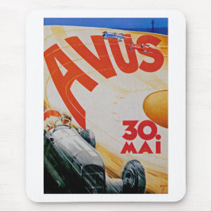 Avus Automobile Racing Poster Mouse Mat