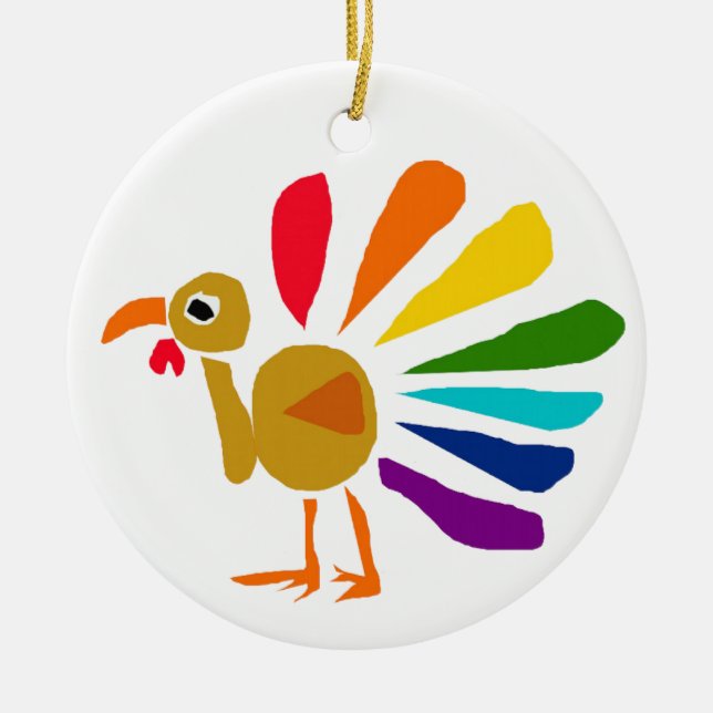 AW- Awesome Turkey ornament (Front)