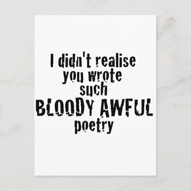 Aw, Give Us Yer Money! Postcard (Front)