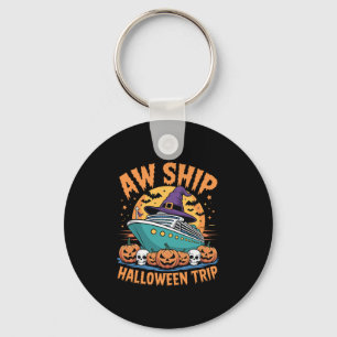 Aw Ship Halloween Cruise Spooky Travel Matching Tr Key Ring