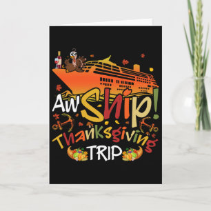 Aw Ship Thanksgiving Trip Cruise Matching Family V Card