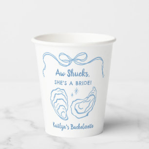 Aw Shuck Oyster Coastal Bachelorette Party Paper Cups