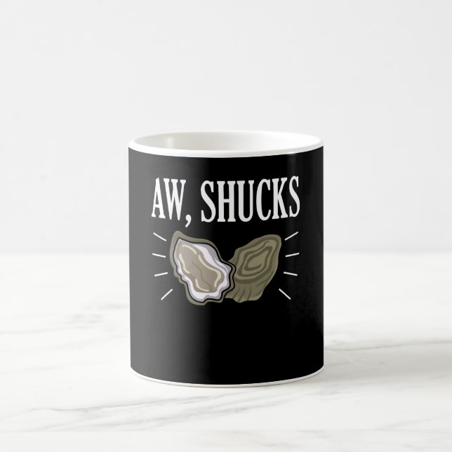 Aw, Shucks Seafood shellfish Oyster Lover Pun Coffee Mug (Center)