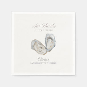 Aw shucks she’s a bride bachelorette napkin