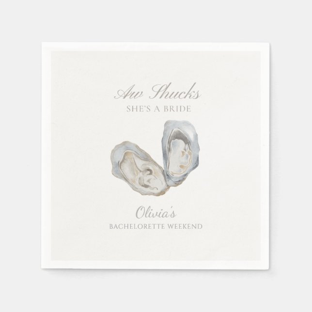 Aw shucks she’s a bride bachelorette napkin (Front)