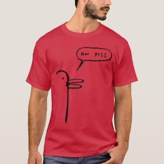 Aw Yiss Duck Pigeon Bread Crumbs printed meme Comi T-Shirt