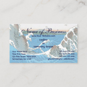 Awa Province, Naruto Whirlpools by Ando Hiroshige Business Card