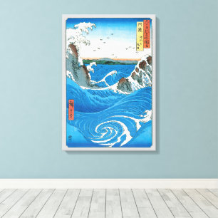 Awa Province, Naruto Whirlpools by Ando Hiroshige Canvas Print
