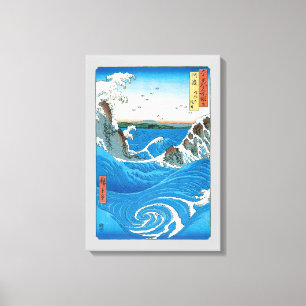 Awa Province, Naruto Whirlpools by Ando Hiroshige Canvas Print