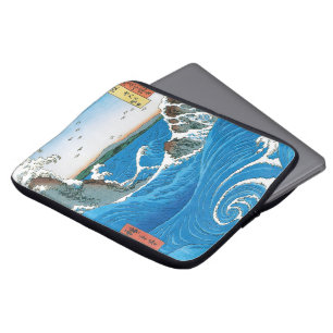 Awa Province, Naruto Whirlpools by Ando Hiroshige Laptop Sleeve