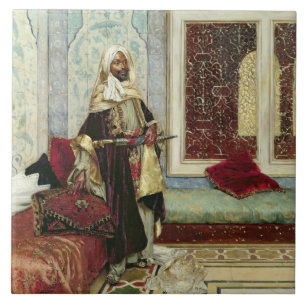 Awaiting an Audience (oil on panel) Tile