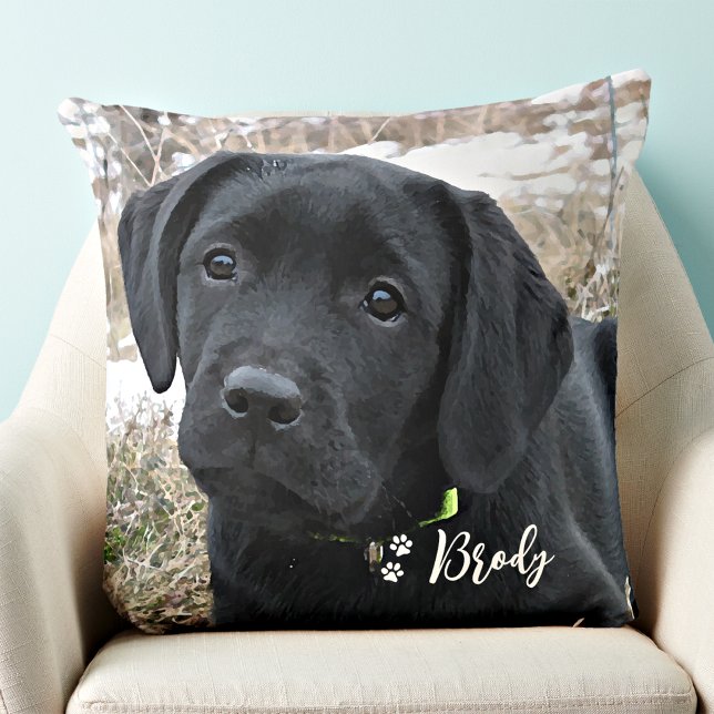 Awaiting Spring - Labrador Puppy - Black Lab Cushion (Creator Uploaded)