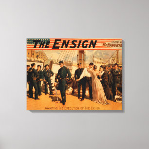 Awaiting the Execution of the Ensign Theatre Canvas Print