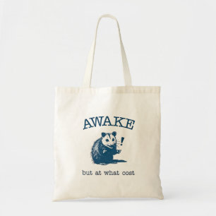 Awake But at What Coast Opposum Possum Retro Tote Bag