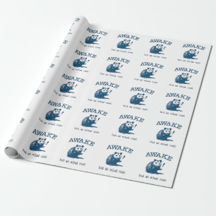 Awake But at What Coast Opposum Possum Retro Wrapping Paper
