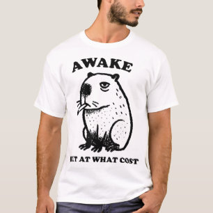 Awake But At What Cost Smoking Capybara T-Shirt