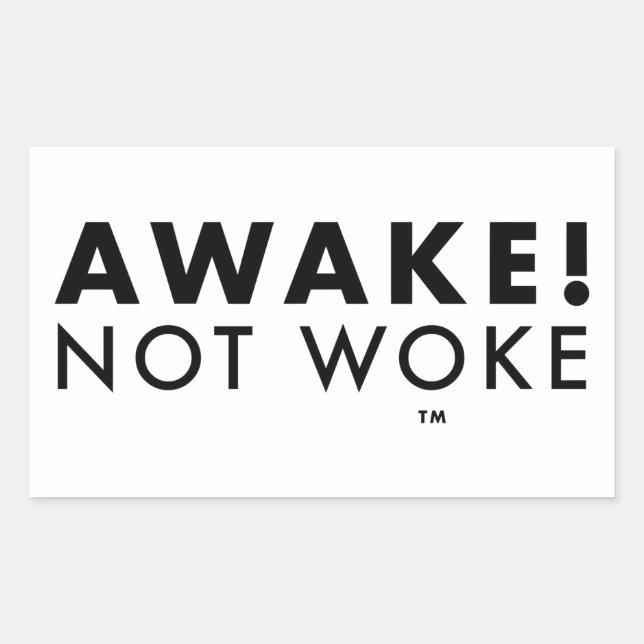 Awake! Not Woke™ LOGO Sticker (Front)