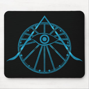 "Awaken" All-Seeing Eye & Sacred Geometry Symbol Mouse Mat