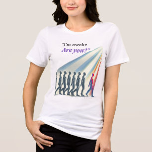 Awaken and Break the Pattern – “Are You?” Art Tri-Blend Shirt