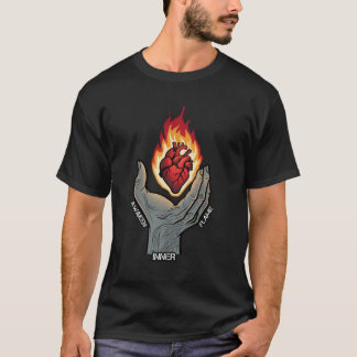 Awaken Inner Flame Sacred Heart Spiritual Graphic T-Shirt