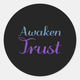 Awaken Trust, Mental Health Awareness Tank Top Classic Round Sticker