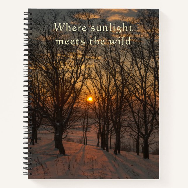 Awaken With Stillness and Light Zen  Notebook (Front)
