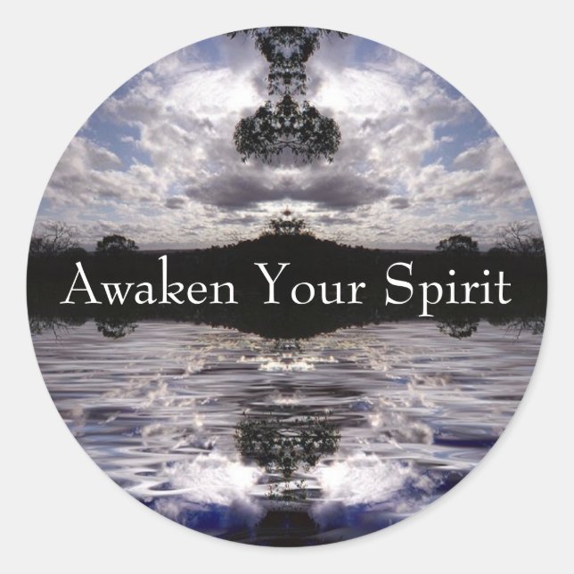 Awaken Your Spirit Classic Round Sticker (Front)