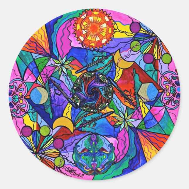 "Awakened Poet" Round Stickers (Front)