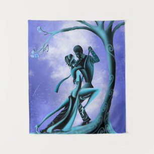 "Awakening Moon" – Romantic Surreal Dance Artwork Tapestry